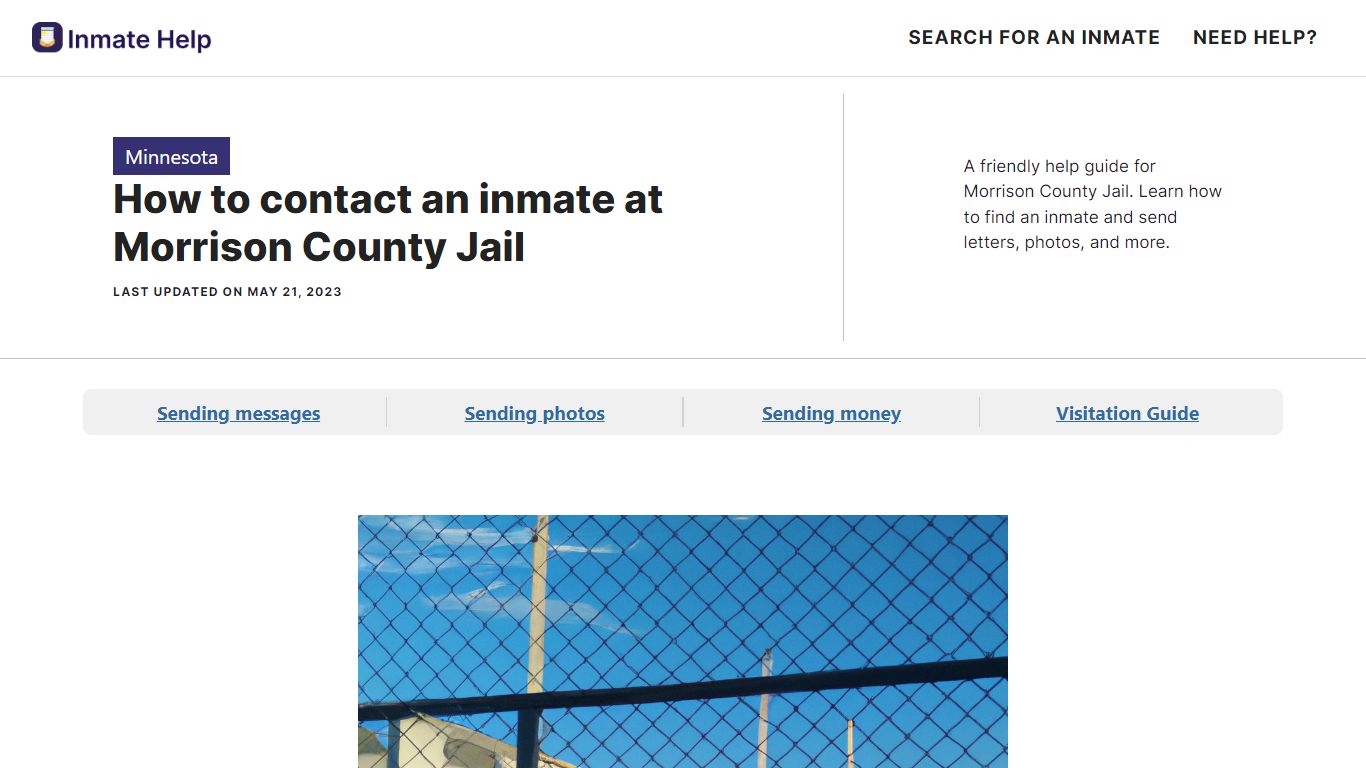 How to contact an inmate at Morrison County Jail - Inmate Help