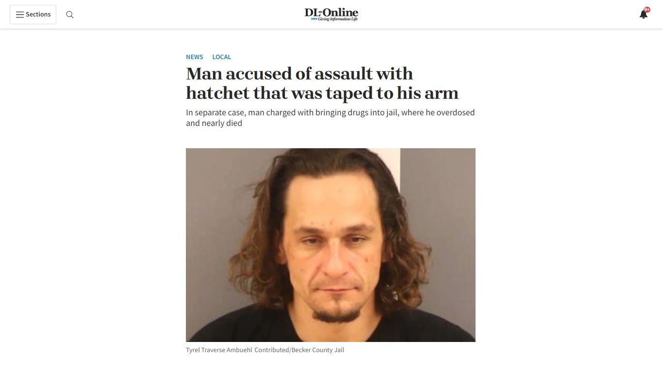 Man accused of assault with hatchet that was taped to his arm